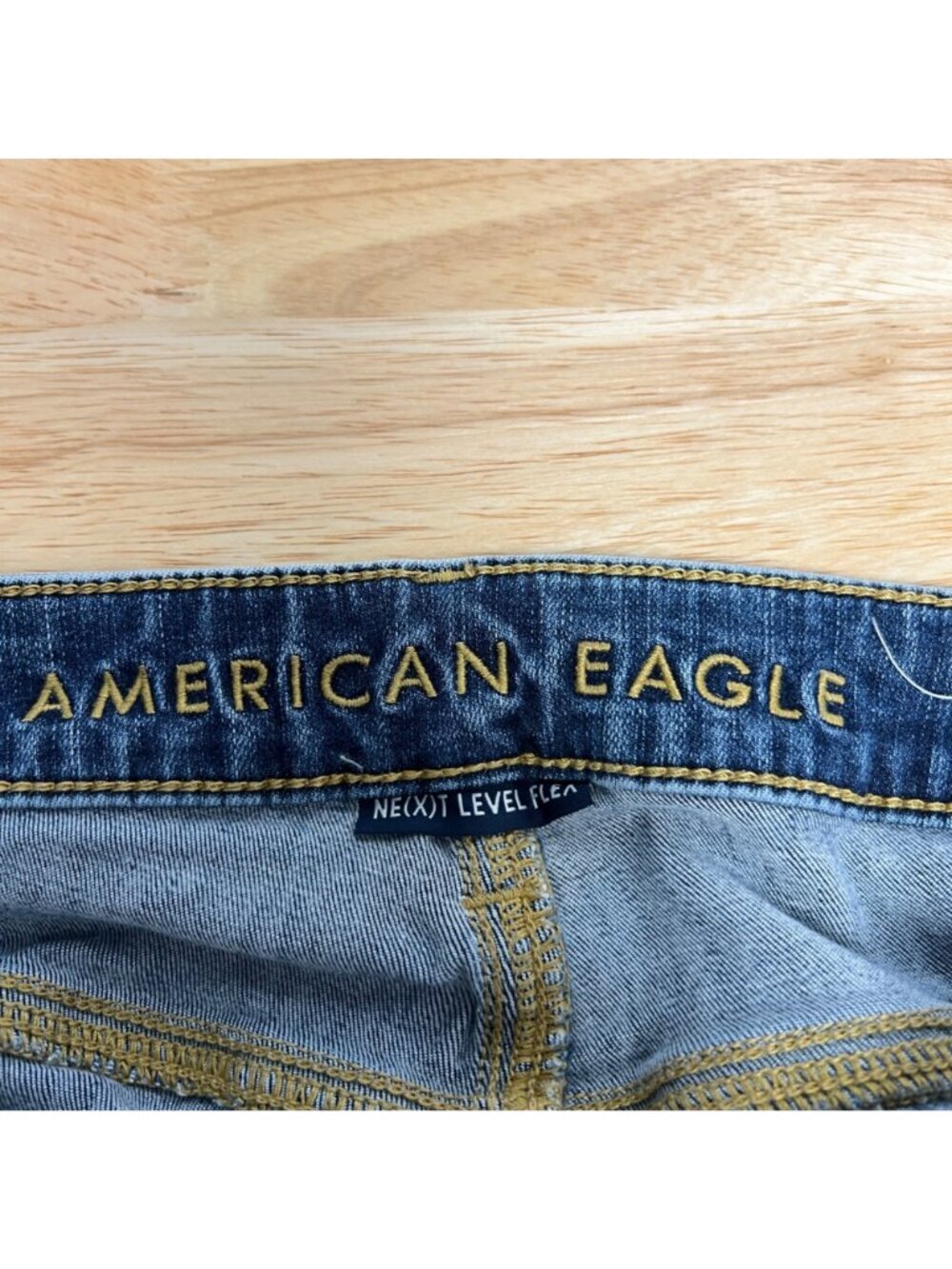 American Eagle Men’s Slim Straight Leg Jeans Blue Size 31x32 - Picture 7 of 9